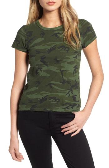 Women's Pam & Gela Camo Print Tee, Size - Green