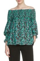 Women's Maje Lafine Off The Shoulder Top - Blue/green