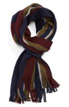 Men's Ted Baker London Stripe Scarf, Size - Blue