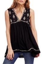 Women's Free People Embroidered Top - Black