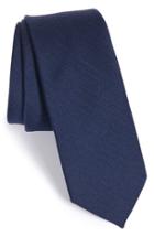 Men's The Tie Bar Solid Wool & Silk Tie, Size - Blue