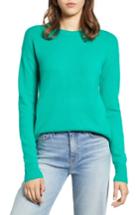 Women's Halogen Crewneck Wool Blend Sweater - Green