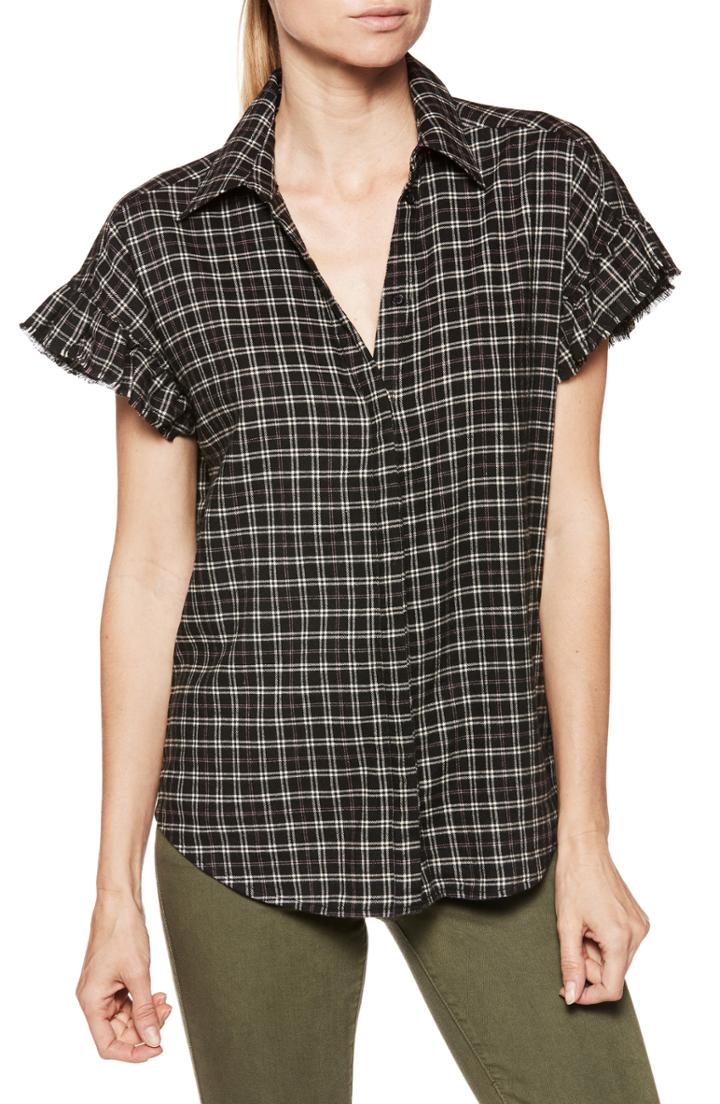 Women's Vince Camuto Tie Neck French Crepe Blouse, Size - Blue
