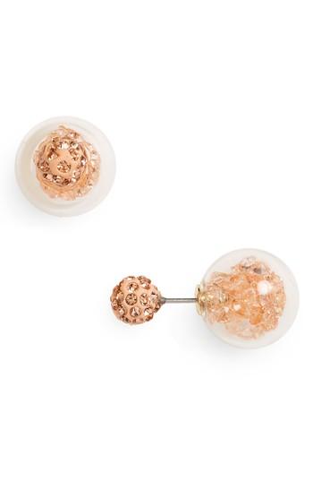 Women's Cara Front Back Crystal Ball Earrings