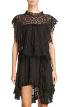 Women's Isabel Marant Pompom Trim Broderie Anglaise Top Us / 34 Fr - Black