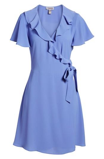 Women's Chelsea28 Print Wrap Minidress - Purple