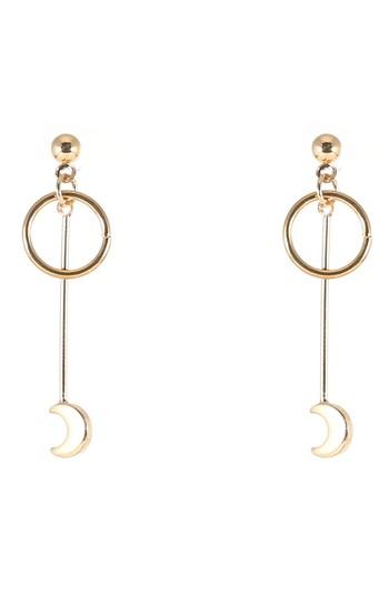 Women's Loren Olivia Circle & Moon Drop Earrings