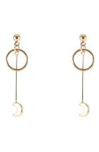 Women's Loren Olivia Circle & Moon Drop Earrings