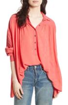 Women's Free People Lovely Day Shirt - Red