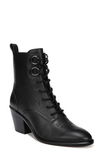 Women's Diane Von Furstenberg Dakota Lace-up Bootie M - Black