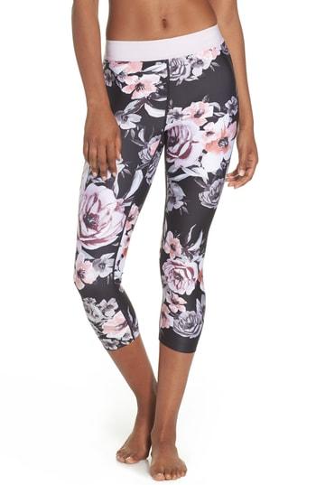 Women's Zella Vera Print Crop Leggings, Size - Black