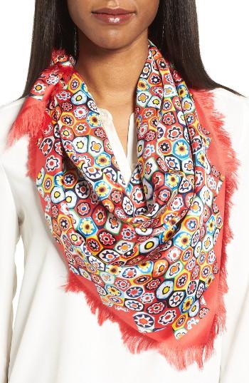 Women's Tory Burch Millefiore Square Silk Scarf