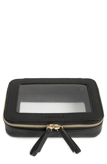 Truffle Clarity Jetset See Through Cosmetics Case, Size - Black