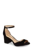 Women's Sam Edelman Susie D'orsay Ankle Strap Sandal .5 M - Black