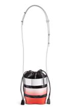 Paco Rabanne Mini Cage Degrade Faux Leather Bucket Bag -