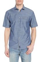 Men's Johnnie-o Lucas Regular Fit Chambray Sport Shirt, Size - Blue