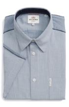 Men's Ben Sherman Dobby Short Sleeve Shirt - Blue