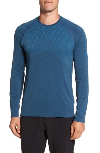 Men's Zella Zeolite Long Sleeve Performance T-shirt - Blue