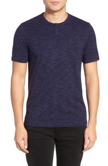 Men's Calibrate Space Dye One-button Henley - Blue