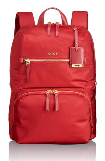 Tumi Voyageur Halle Nylon Backpack - Red