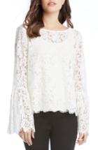 Women's Karen Kane Lace Bell Sleeve Top - Ivory
