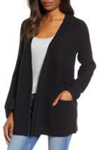 Women's Caslon Chunky Stitch Cardigan - Black