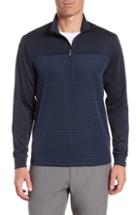 Men's Cutter & Buck Traverse Regular Fit Stripe Quarter Zip Pullover, Size - Blue