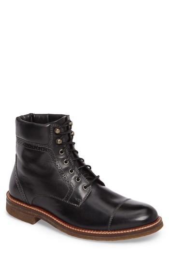 Men's J & M 1850 Forrester Cap Toe Boot .5 M - Black