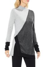 Women's Vince Camuto Long Sleeve Colorblocked Turtleneck - Grey