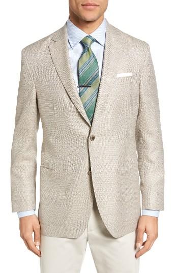Men's David Donahue Aiden Classic Fit Wool Blazer R - Beige