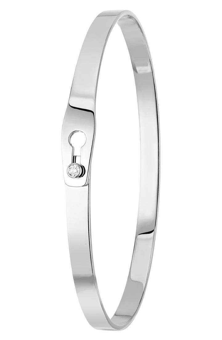 Women's Dinh Van Serrure Diamond & 18k Gold Bracelet