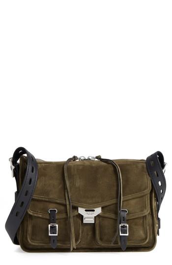 Rag & Bone Field Messenger Suede Shoulder Bag - Green