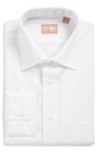 Men's Gitman Regular Fit Tonal Stripe Twill Dress Shirt 35 - White