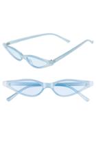 Women's Bp. Exaggerated 54mm Mini Cat Eye Sunglasses - Blue