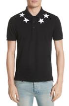 Men's Givenchy Star Polo Shirt, Size - Black