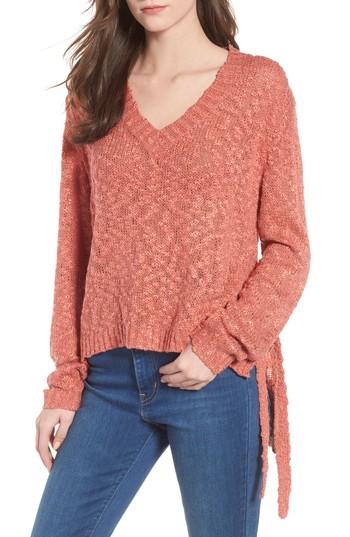 Women's Somedays Lovin Fading Light Split Hem Sweater - Coral