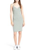 Women's One Clothing Ribbed Body-con Slipdress - Green