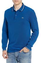 Men's Lacoste Slim Fit Long Sleeve Pique Polo (s) - Blue