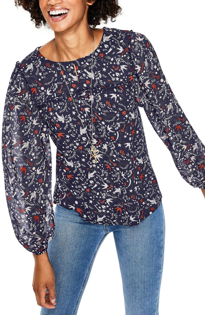 Women's Boden Violette Jersey Top - Blue