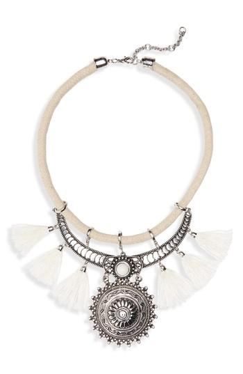Women's Bp. Tassel & Medallion Rope Necklace