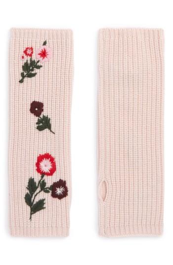 Women's Kate Spade New York In Bloom Fingerless Gloves, Size - Pink