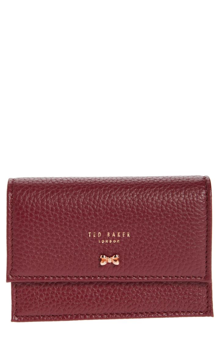 Women's Ted Baker London Eves Accordion Leather Card Case - Brown