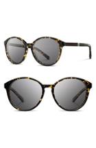 Women's Shwood 'bailey' 53mm Round Sunglasses - Dark Speckle/ Ebony/ Grey