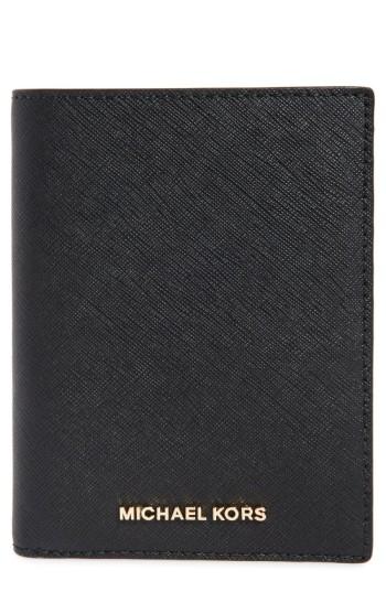 Michael Michael Kors 'jet Set' Leather Passport Wallet -