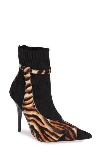 Women's Jeffrey Campbell Genuine Calf Hair Balance Bootie M - Brown