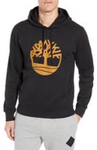 Men's Timberland Logo Hoodie Sweatshirt, Size - Black
