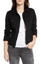 Women's 7 For All Mankind Leather Biker Jacket With Removable Genuine Shearling Trim - Black