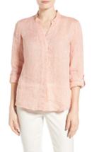 Women's Nic+zoe Drifty Linen Shirt - Orange