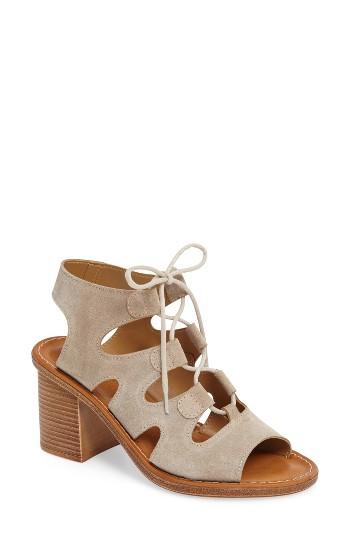 Women's Bella Vita Bre Lace-up Block Heel Sandal M - Beige