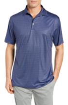 Men's Peter Millar Midtown Fit Paisley Polo, Size Small - Blue